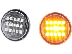 Conjunto De 2 Piscas Luzes Posição Laterais Em Led Âmbar Dinâmico Para Fiat Punto 188 1999-2012e Doblo 2001-2005 Cristal