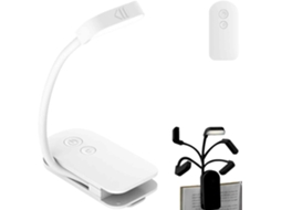 Luminária De Leitura Led Portátil, Leve E Recarregável Via Usb Luminária Dobrável Em 360° Com 3 Modos De Brilho