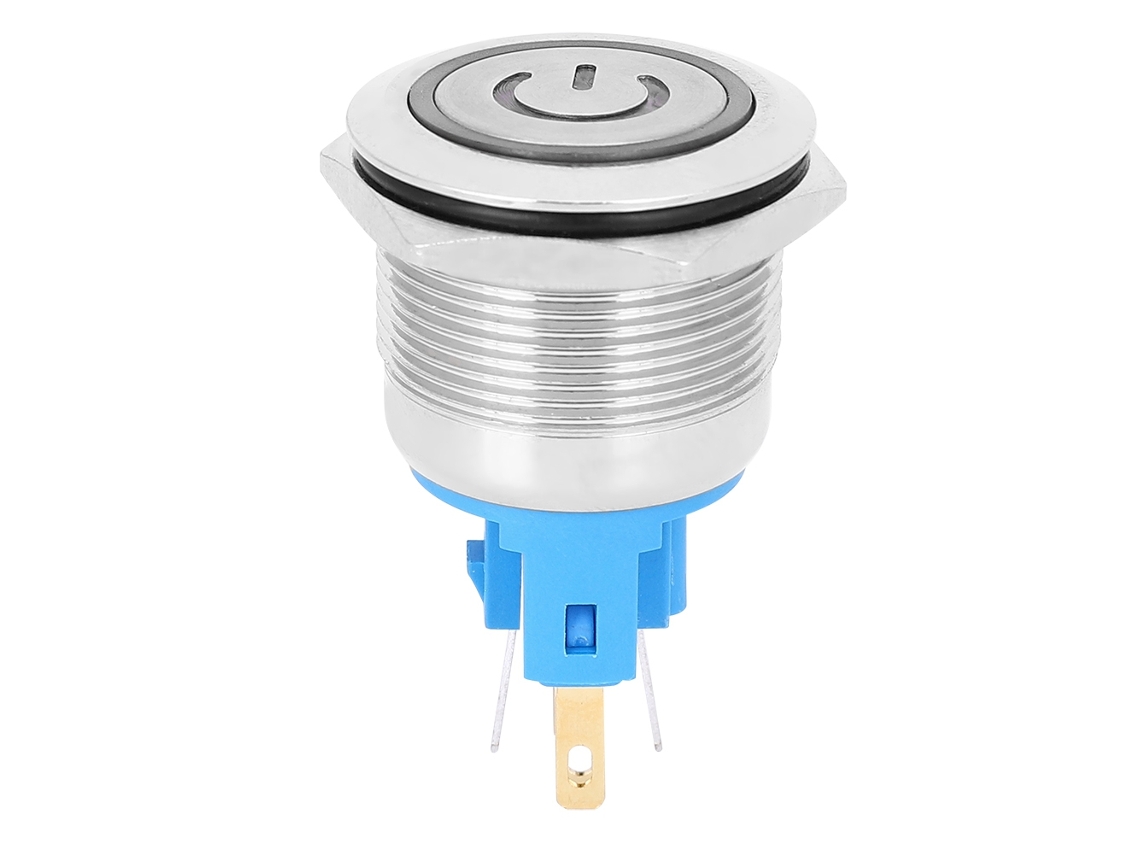2pcs Botão De Reset 22mm Ac220v 6-pino Ip65 Nível De Proteção Com Sinal Branco