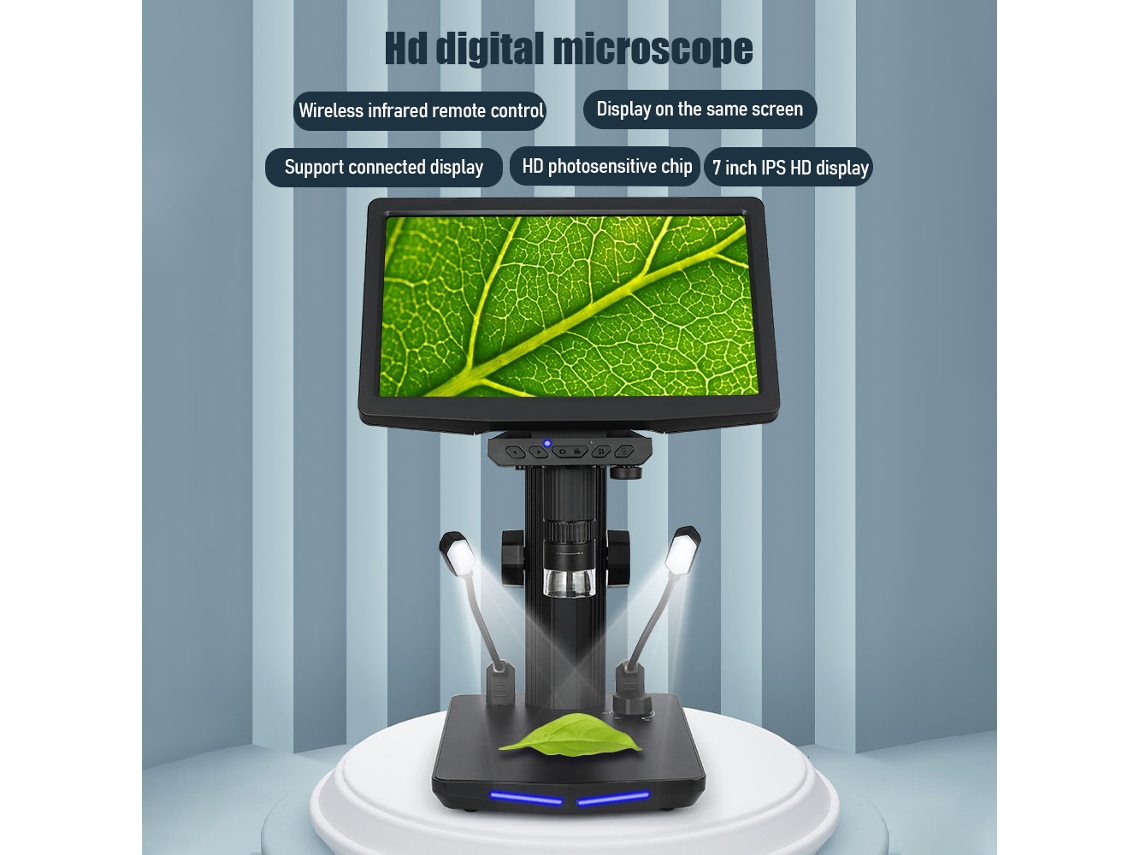 Laxiscreed Microscópio Digital Usb Com Zoom De 500x A 1000x E Luz Ajustável Para Observação Detalhada