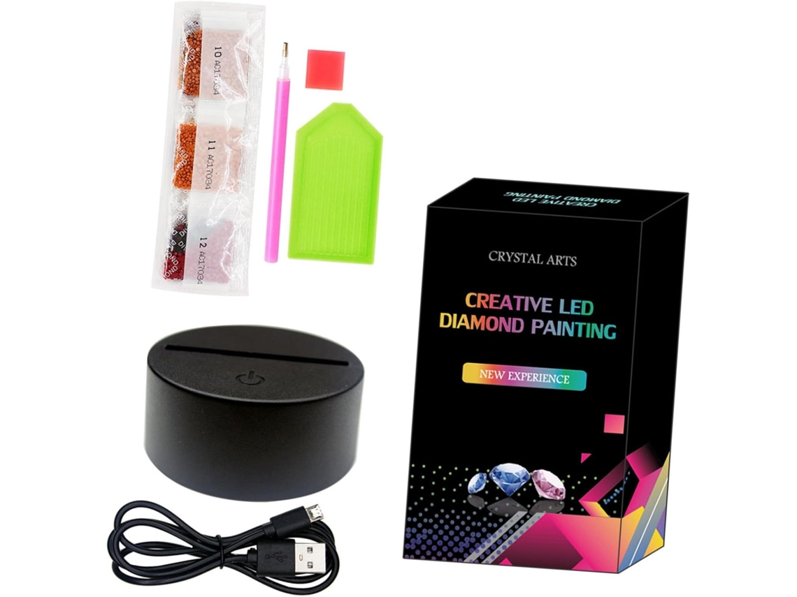 1 Conjunto De Luminária De Mesa Religiosa Com Strass E Usb, Luz Noturna Colorida Para