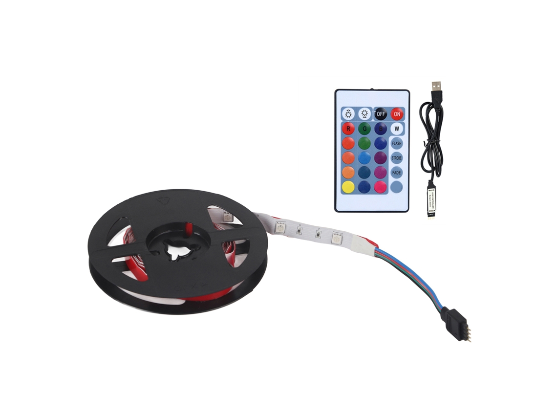2026 tira Led Rgb 5050 Flexível Usb 5v 4m 120 Leds para Fundo de Tv Luz Decorativa