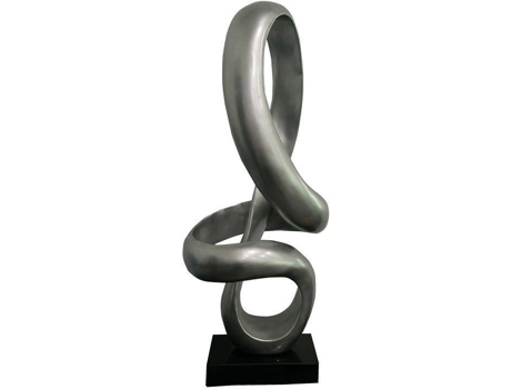 Estátua OZAIA Manola (Prateado - Pedra, Resina - 22x36x10 cm)