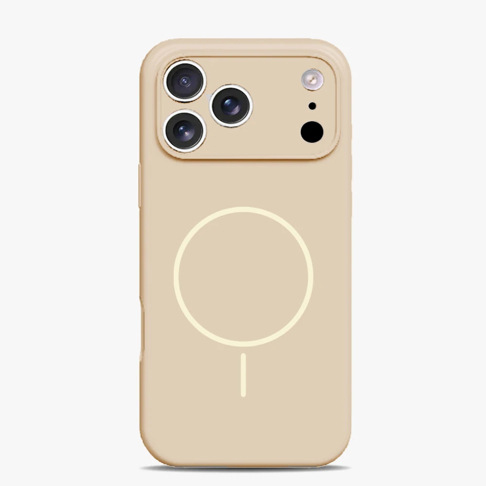 Capa De Silicone Líquido Magsafe Para Iphone 16 Pro Max (dourado Deserto)