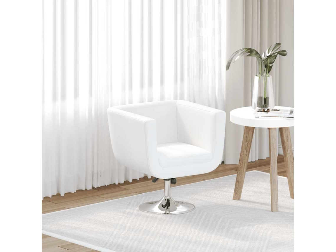 Vidaxl Banco De Bar Couro Artificial Branco