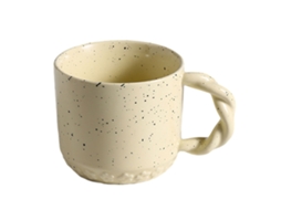 Caneca de Cerâmica de 300Ml com Alça Criativa Desenho de Tinta Borrifada Caneca Nórdica para Café e Leite no Café Da Manhã NEVEANCE