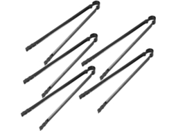 Pinças De Metal 5 Peças Para Churrasco E Camping, Utensílios Para Lareira Externa, Pinças Resistentes Ao Calor