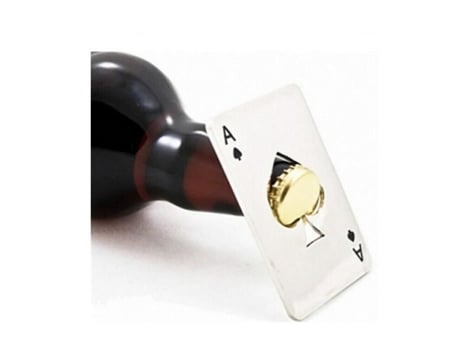 Abridor De Garrafas Poker Aço Inoxidável 8.5x5.5cm Leve Prático Lifemaster