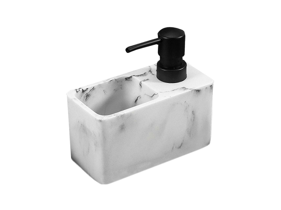 Distribuidor De Sabão Líquido Elegante Para Bancada E Parede, Branco