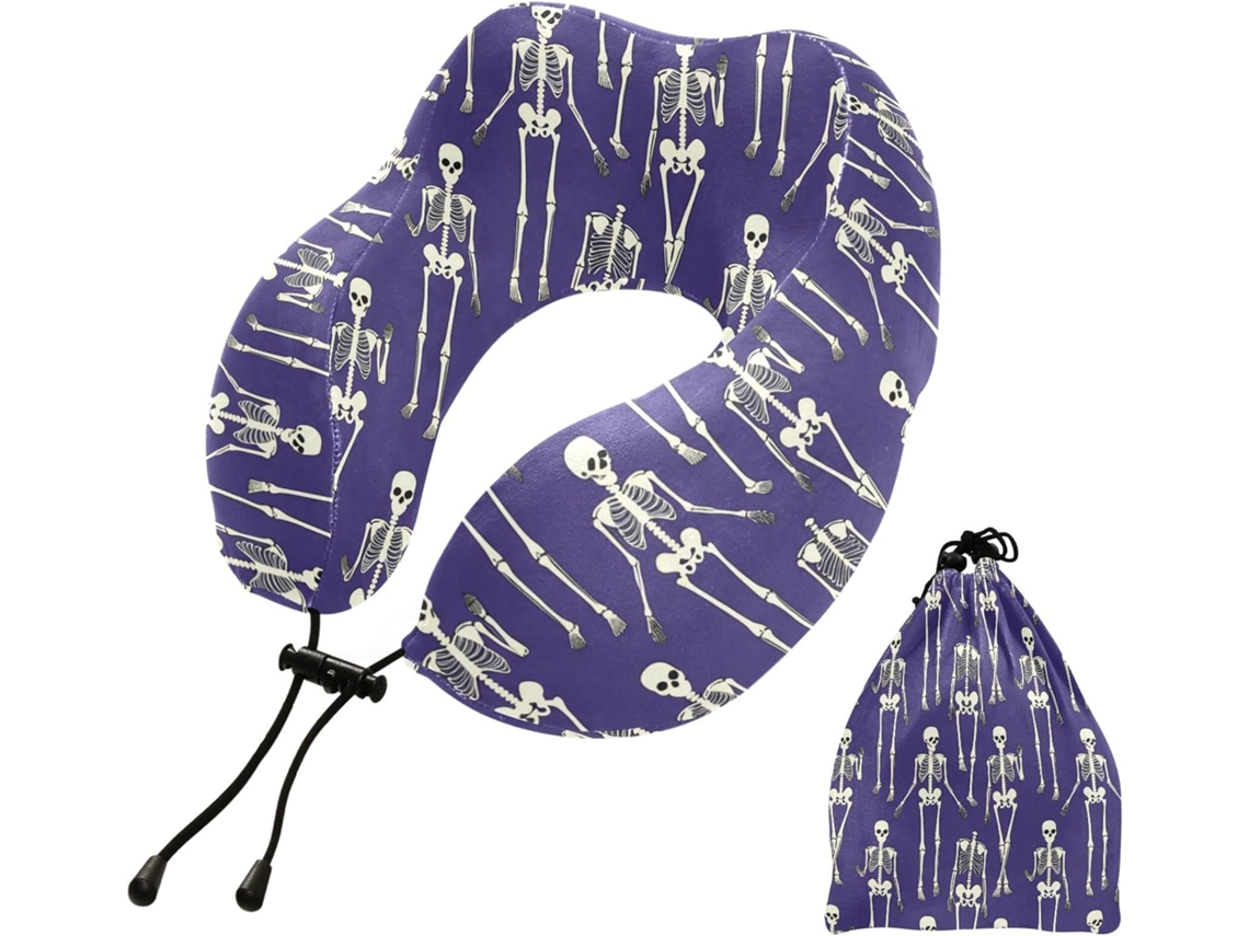 Travesseiro de Viagem Kutsu Halloween Skeleton Portable | S/MARCA