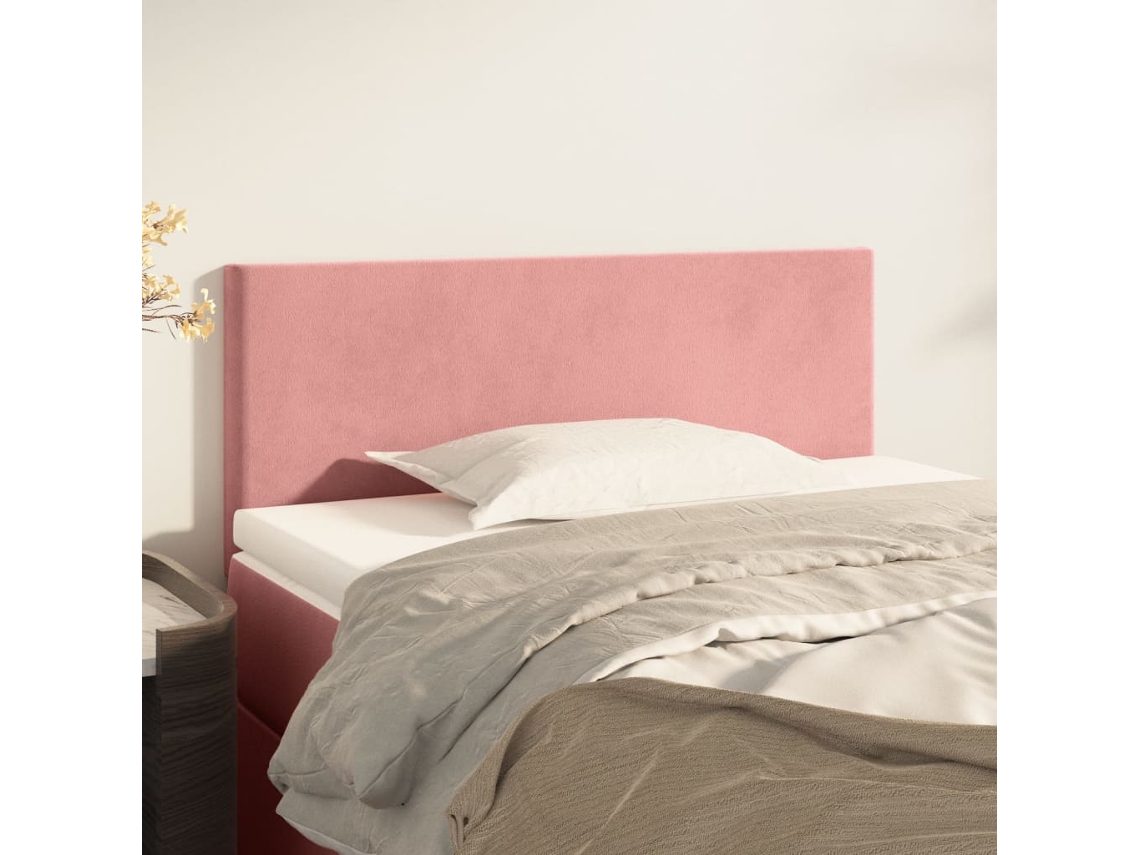 Vidaxl Cabeceira De Cama Veludo 90x5x78/88 Cm Rosa