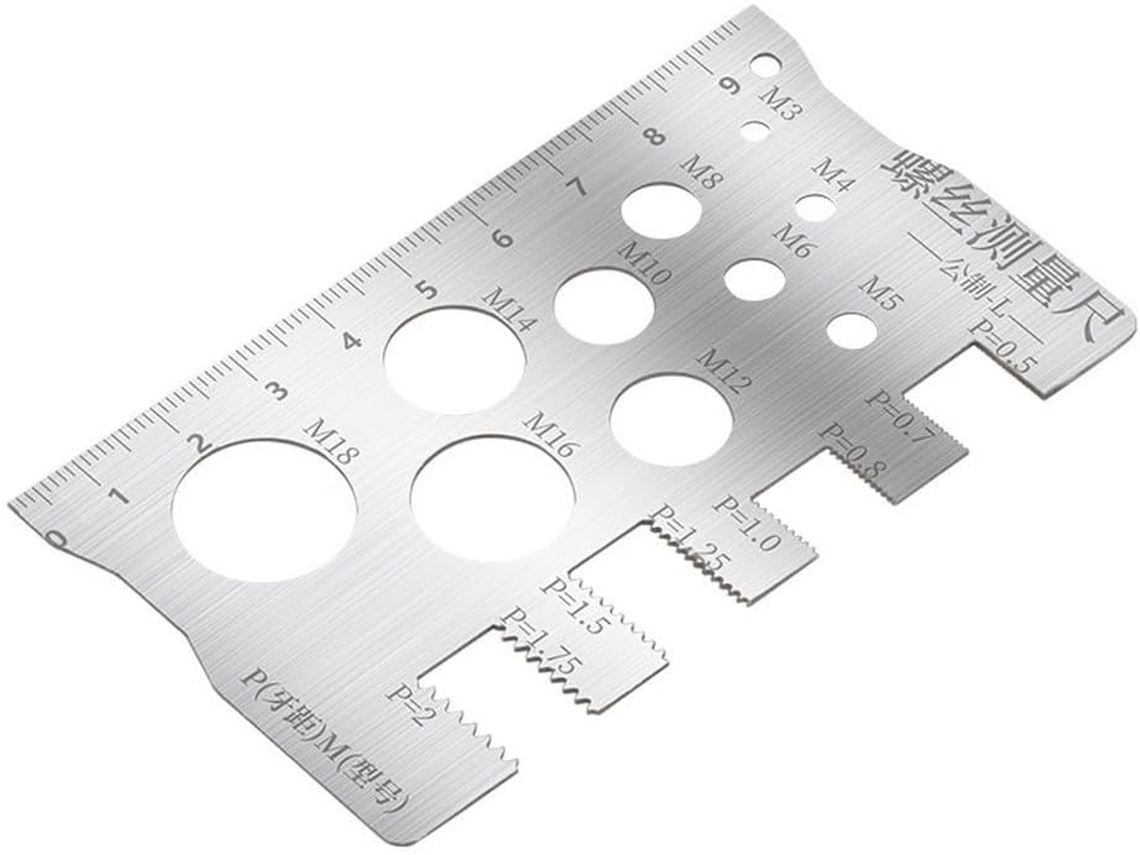 Calibrador De Rosca Espiral Em Aço Inoxidável 304 Para Parafusos Métricos, Compatível Com M3 E Marcações Gravadas