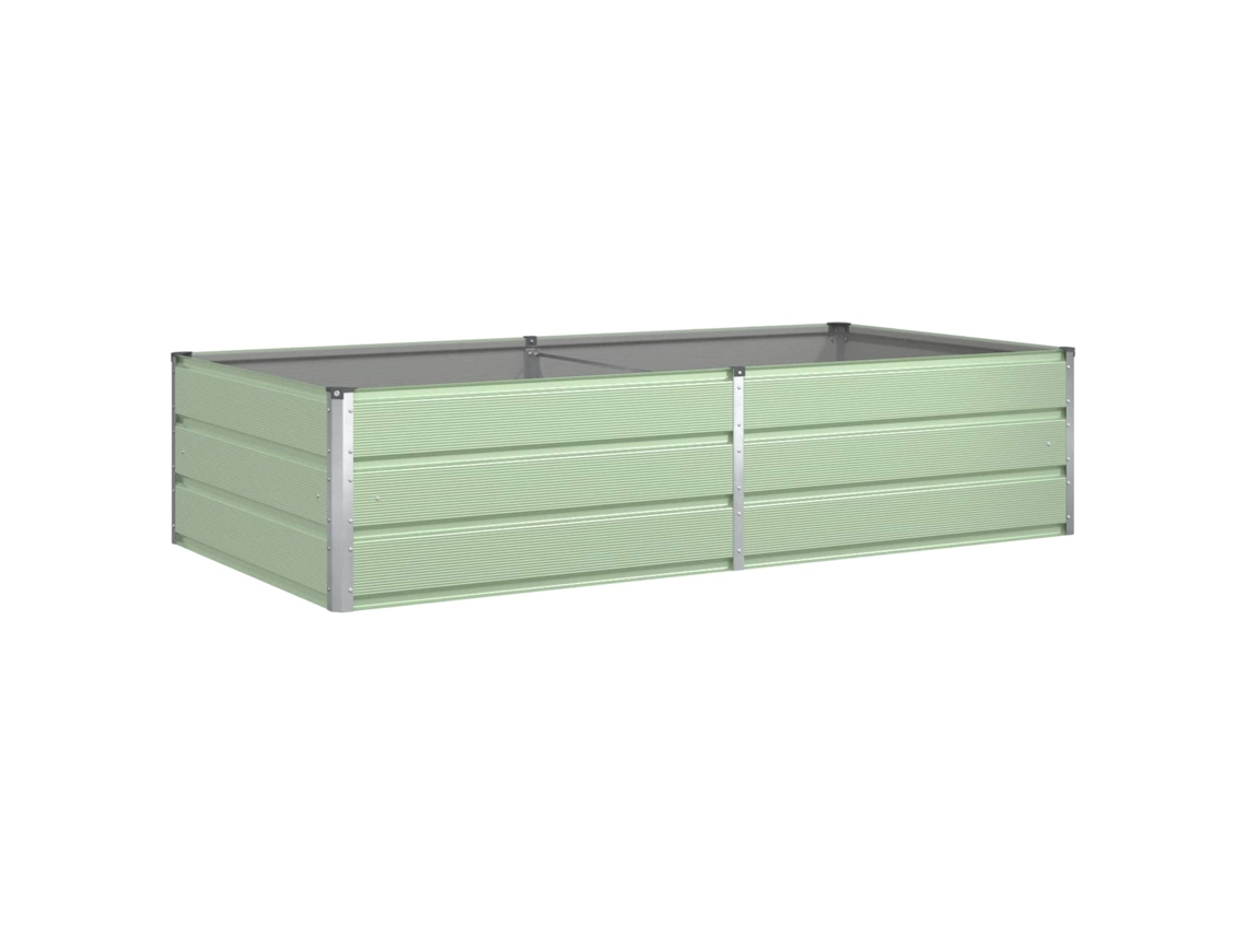 Conjunto 1 Vaso De Jardim Vidaxl Verde Aço (195 X 100 X 45 Cm)