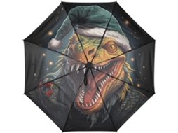 Guarda Chuva de Viagem automático iguana estilo natal à prova resistente tecido férias