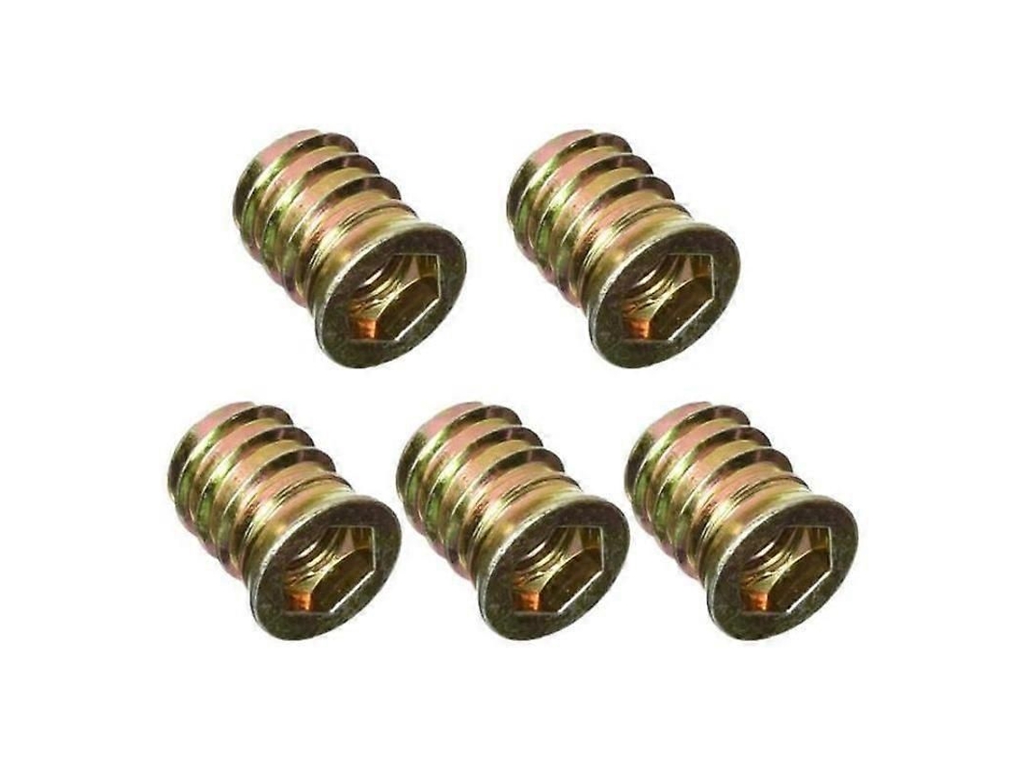 Pacote Com 5 Insertos Roscados M10 X 20 Mm Para Madeira