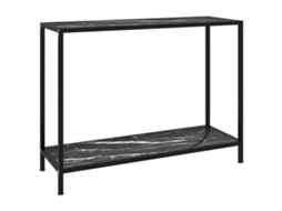 Vidaxl Mesa Consola 100x35x75 Cm Vidro Temperado Preto