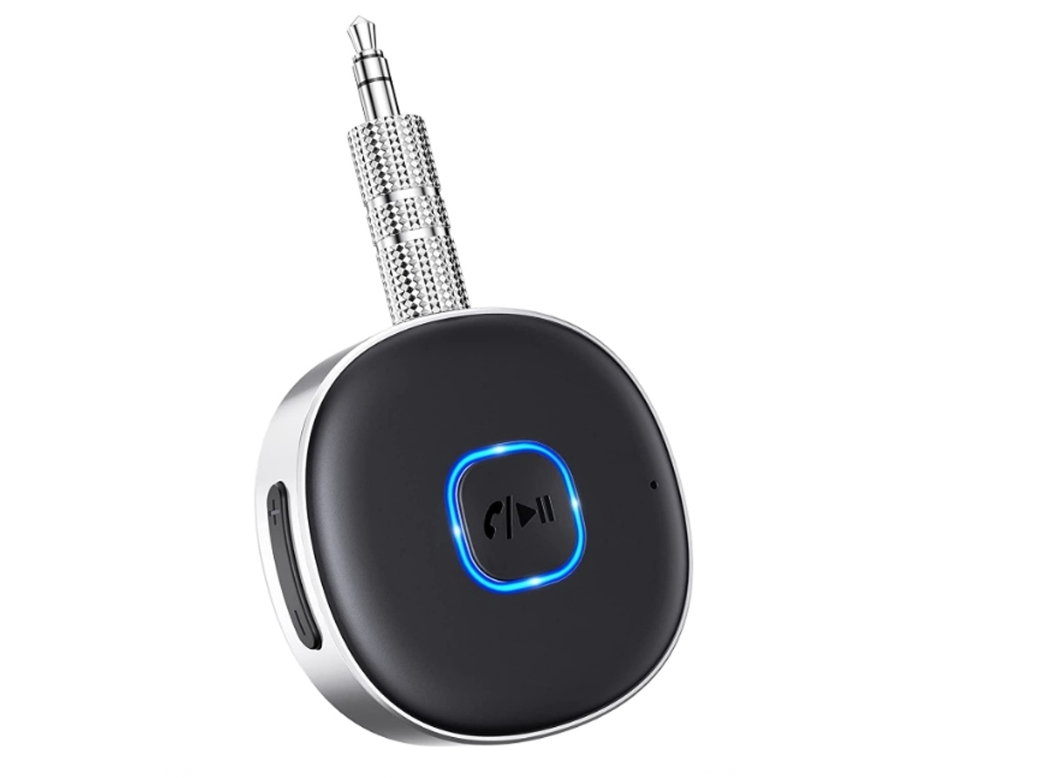 Adaptador Aux Para Carro Bluetooth Mini Receptor Bluetooth 5.0 Adaptador Bluetooth Para Carro Aux Chamadas Viva-voz Conexão Dupla*