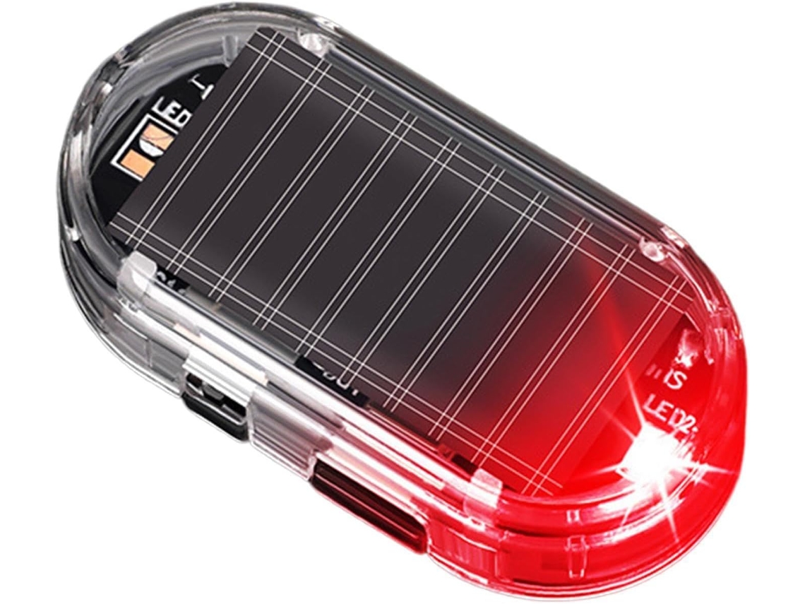 Luz De Aviso Emergência Para Sistema Alarme Antifurto Carro Com Carregamento Solar