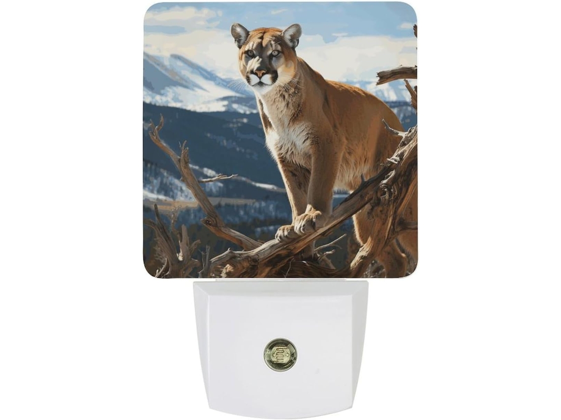 Luminária Noturna De Led Com Estampa Pantera E Puma, Com Sensores De Luz, Ideal Banheiro, Corredor, Escadas, Quarto