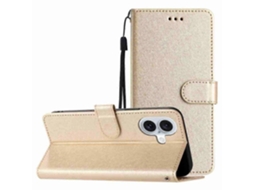 Capa De Celular De Couro Com Textura De Seda Horizontal