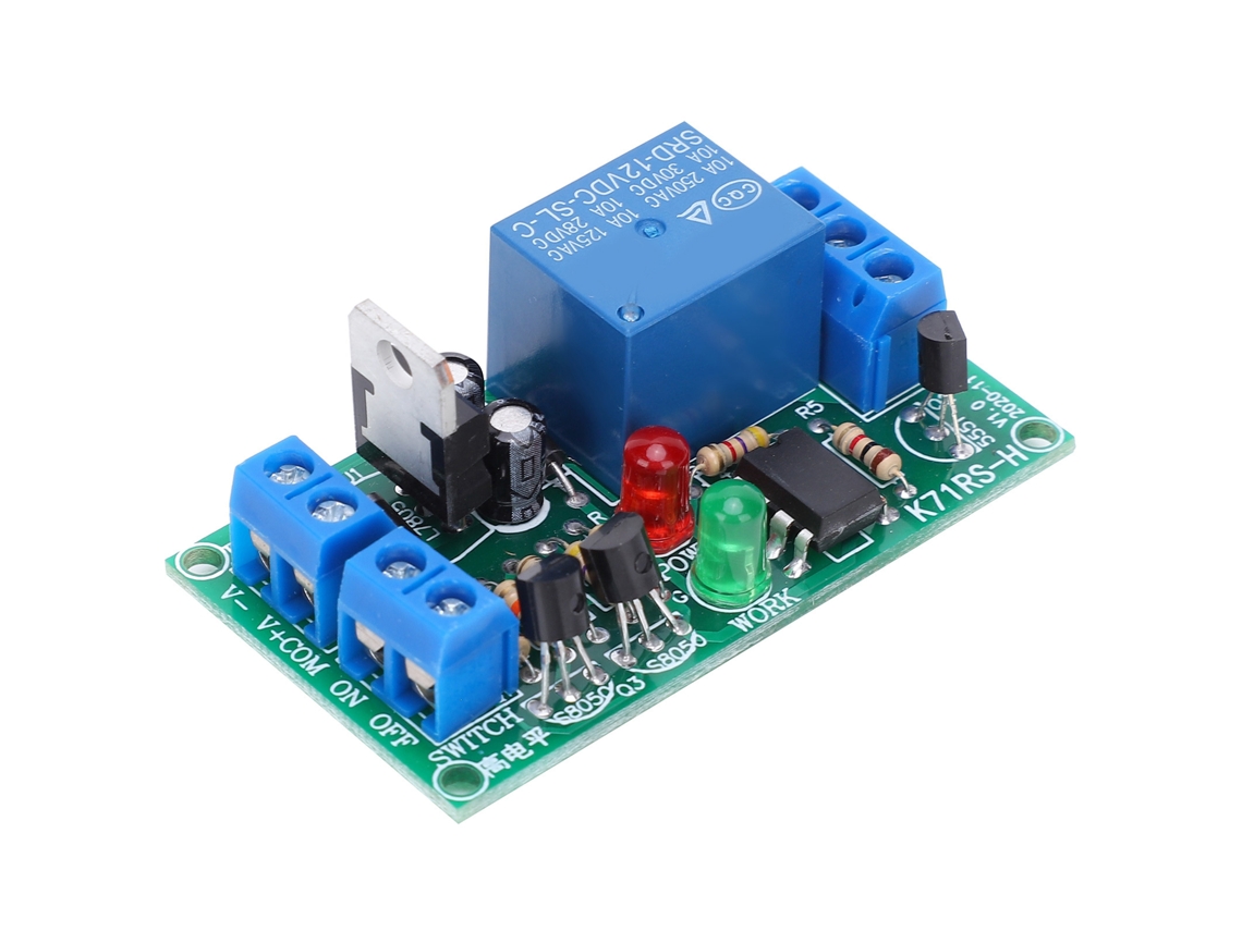 Módulo Relé com 2 Botões Controle Interruptor Componente Eletrônico K71rs h 12v 45ma