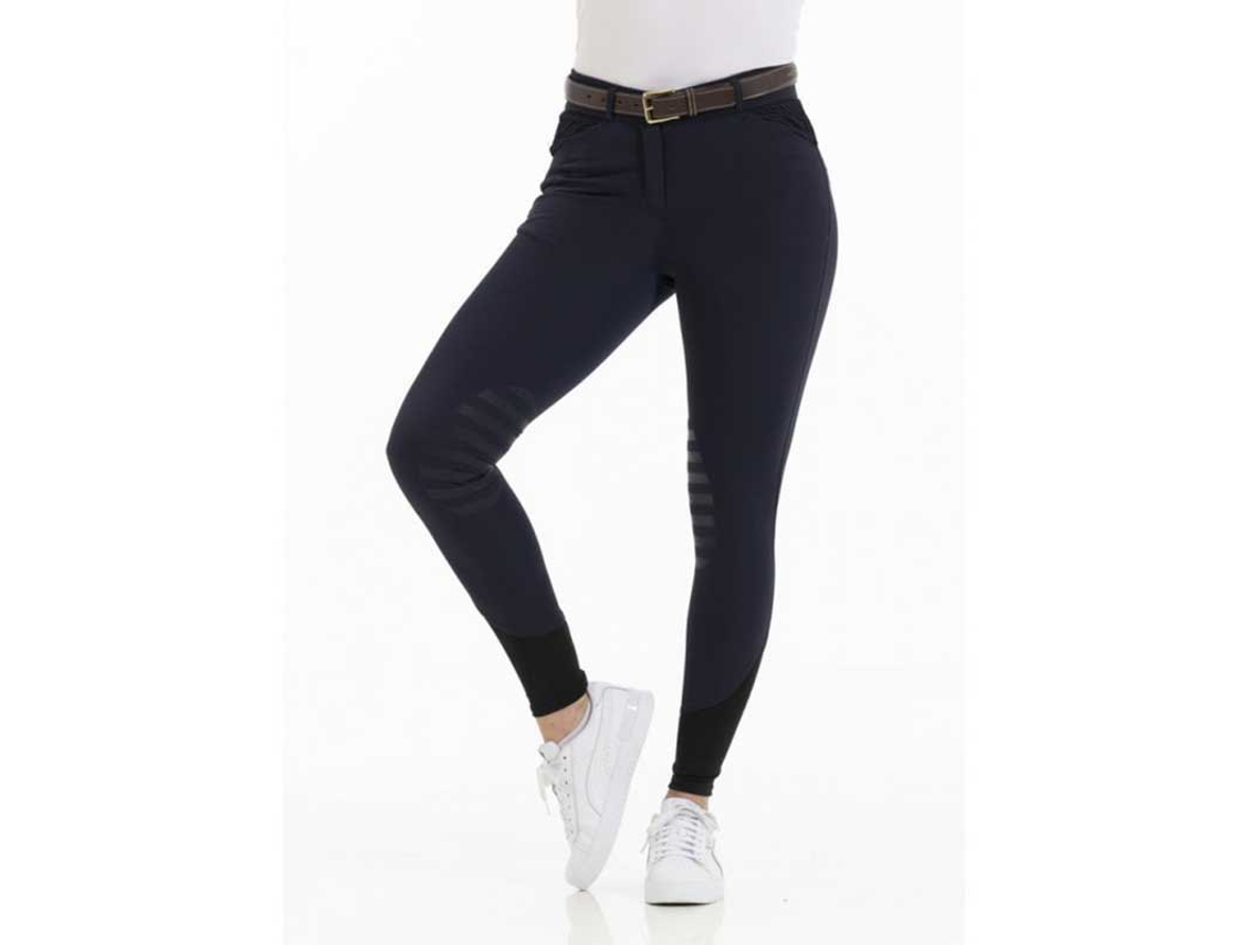 Calça de Montar com Reforço de Joelho de Silicone Josephine Preto 42Equitheme
