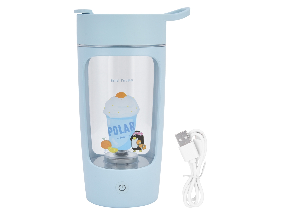 Agitadora Elétrica Usb Recarregável 650ml para Proteína em Pó Café Milkshake