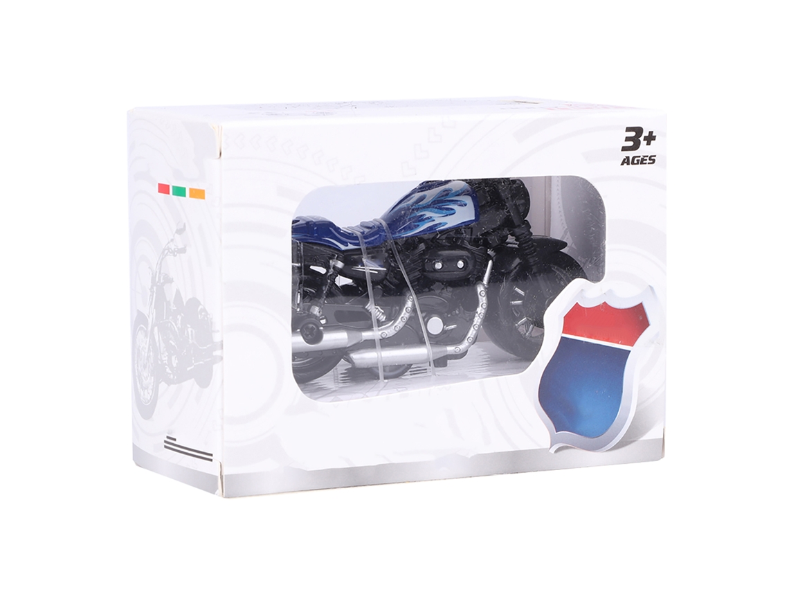 Mali brinquedo de Moto de Liga Modelo Altamente Simulado Veículo de Tração Retrátil para Crianças Azul