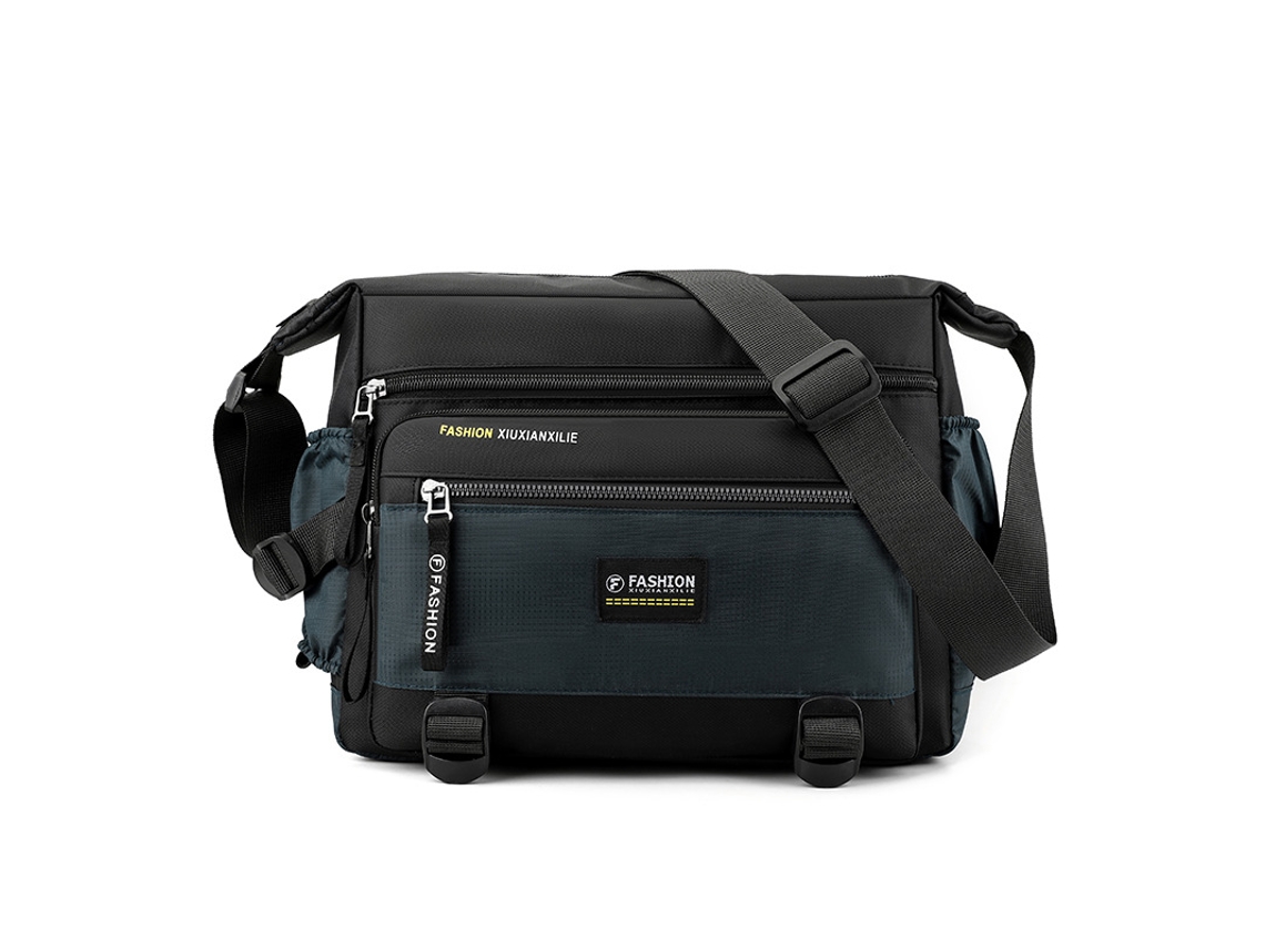 Bolsa Transversal/de Ombro Masculina (azul Escuro), Impermeável, Resistente, Em Tecido Oxford, Com Grande Capacidade.