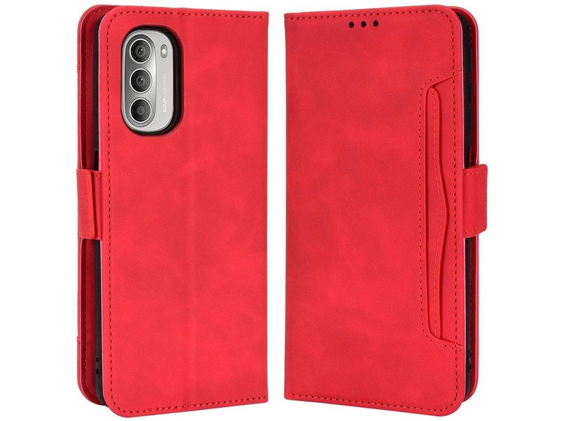 Capa Motorola Moto G Stylus 2022 HFS HOUSE Carteira Vermelho