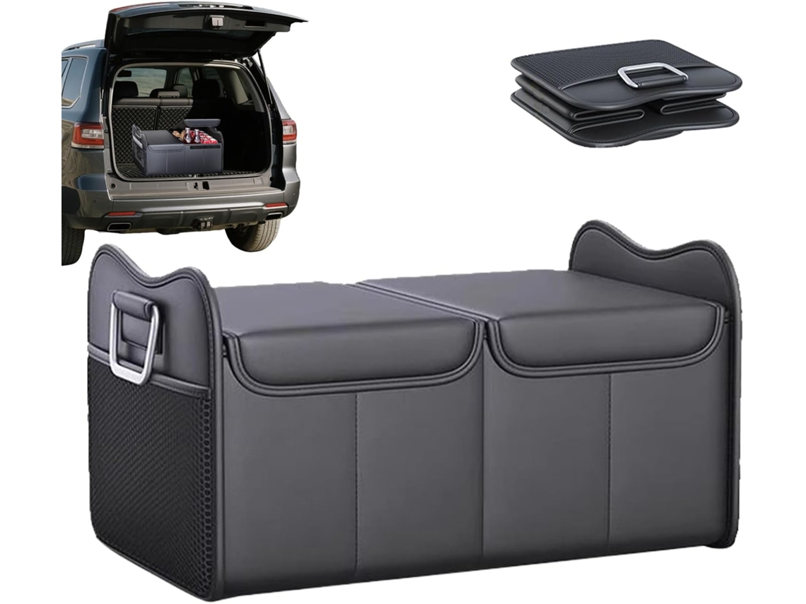 Organizador de Porta malas para Suv - Caixa Organizadora com Tampa, Acessórios Dobráveis para Veículos SFUSHOS