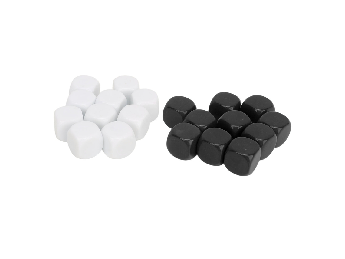 Adesivos de DIY para dados de plástico, superfície lisa, branco e preto, para ensino | S/MARCA