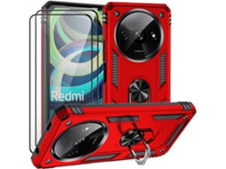 Capa Proteção Antichoque Giratório Vidros Para Xiaomi Redmi A3x/redmi A3 4g/xiaomi Poco C61 4g Hongwe.