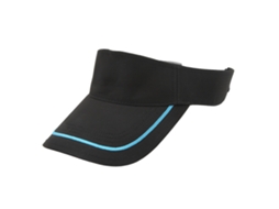 Gorra de visera de sol, algodón, con borde ancho, ajustable, negra, S/MARCA