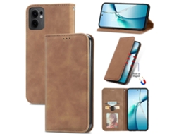 Capa De Celular De Couro Com Flip Magnético Retro Skin Feel