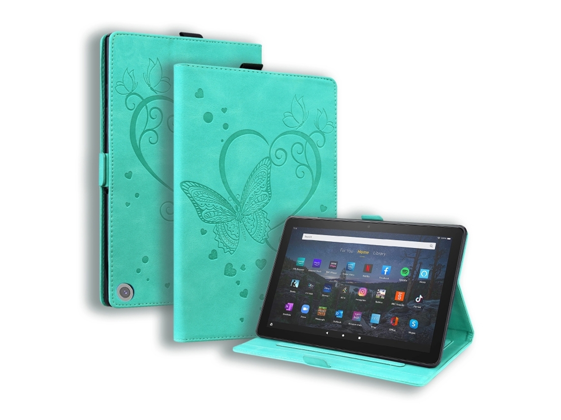 Capa Halinuia, Para Amazon Fire Hd 8, Cor Verde