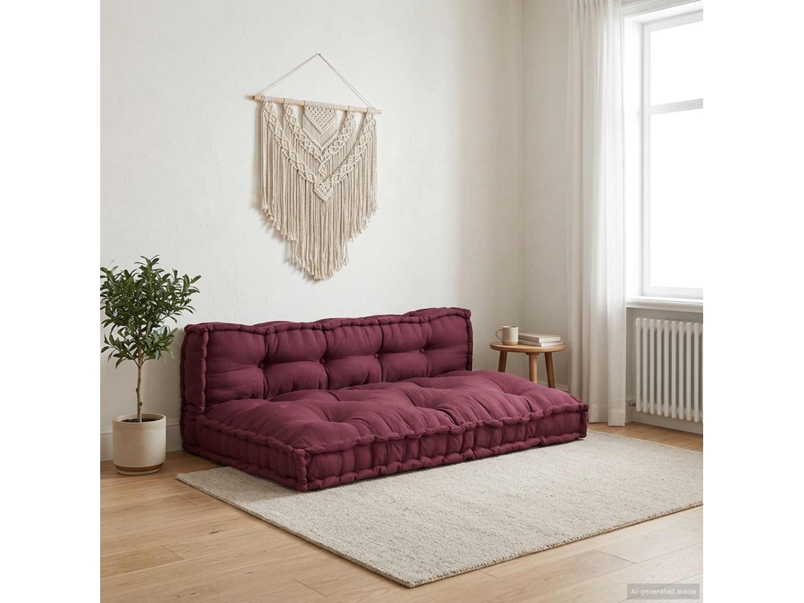 Vidaxl Travesseiro Para Sofá Pallet 2 Unid. Tecido Maroons