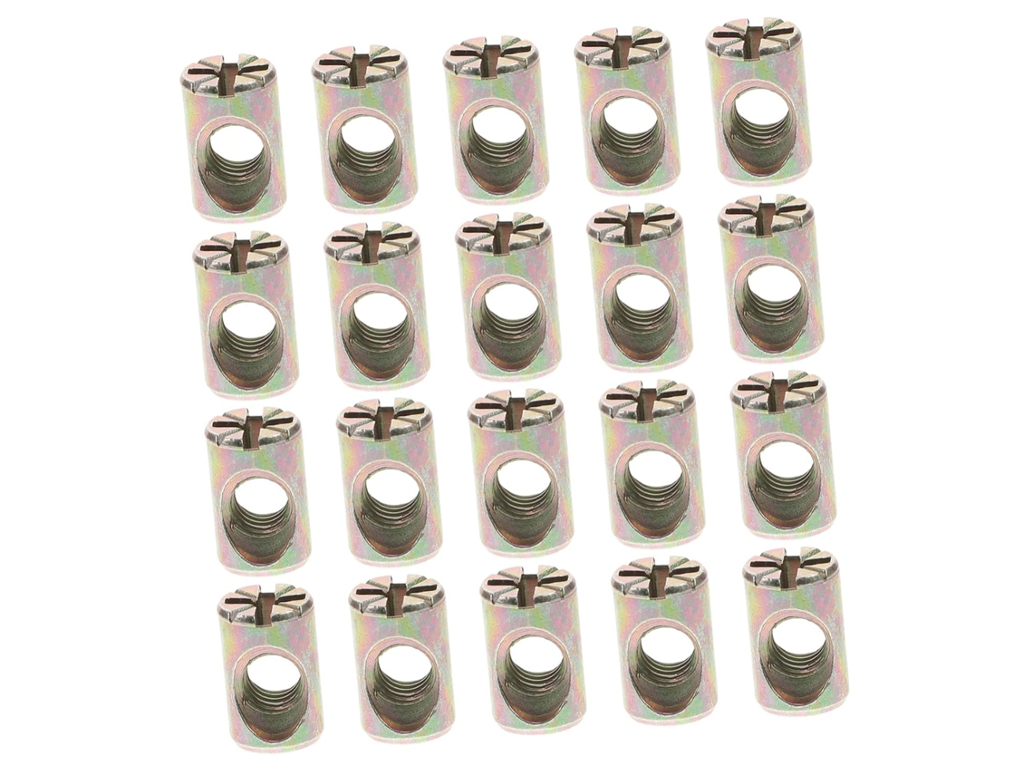 Kit Luxshiny Com 20 Peças De Porcas Fixação Cruzadas E Cilíndricas Para Móveis