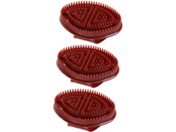 Conjunto De 3 Escovas Banho Multifuncionais Plástico Zerodeko Escova Esfoliante Para Massagem E Limpeza, Prática E