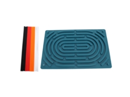 Mali placa de Atividade Sensorial de Silicone Duas Faces Brinquedo Calmante para Crianças com Tdah Autismo Azul Névoa