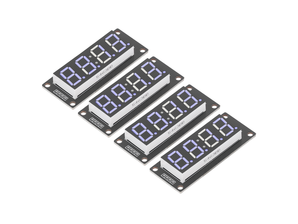 Laxiscreed Display Led De 4 Dígitos Com Driver Tm1637 Para Relógio Digital, 4 Unidades
