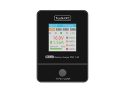 Carregador E Descarregador De Equilíbrio Toolkitrc M4ac 30 W 2,5 A Com Ecrã Lcd A Cores Para Bateria De Armazenamento Lipo Lihv Life 1 4s