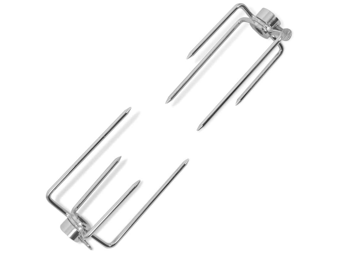 Vidaxl Espetos De Churrasqueira Bbq 2 Pcs Aço
