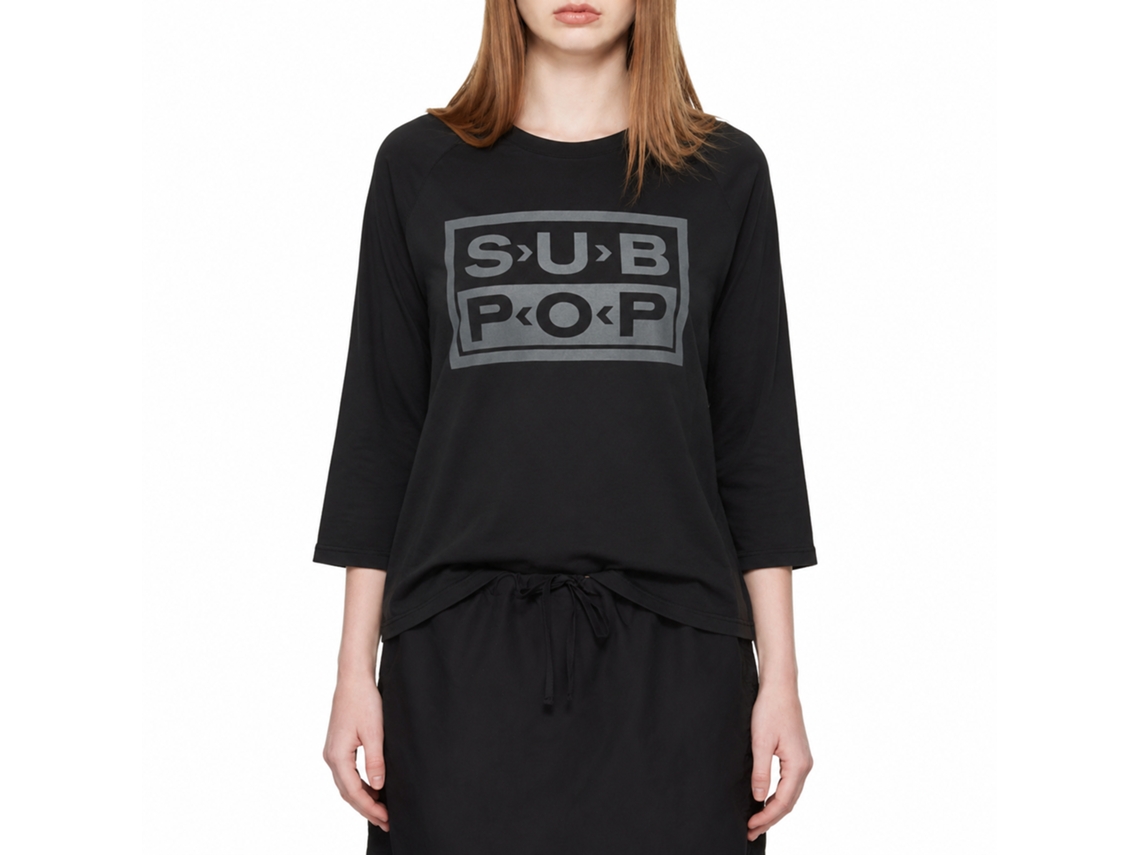Sub Pop Records Logo Baseball Raglan Long Sleeve T-shirt Unisex Adults Size:s