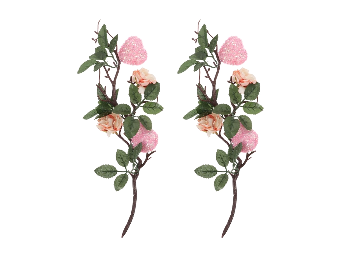 Ramos de flores em coração para o dia dos namorados, rosa, 34cm, pack de 2 LAXISCREED