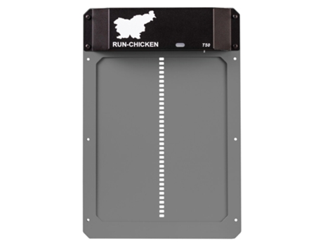 Porta T50 Da RUN-CHICKEN Vermelha: Sistema Automático de Abertura de Portas de Galinheiros com Temporizador