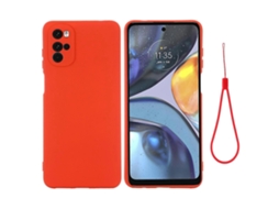 Capa De Silicone Líquido À Prova De Choque Com Cobertura Total Para Motorola Moto G22/e32s 4g Pure Color