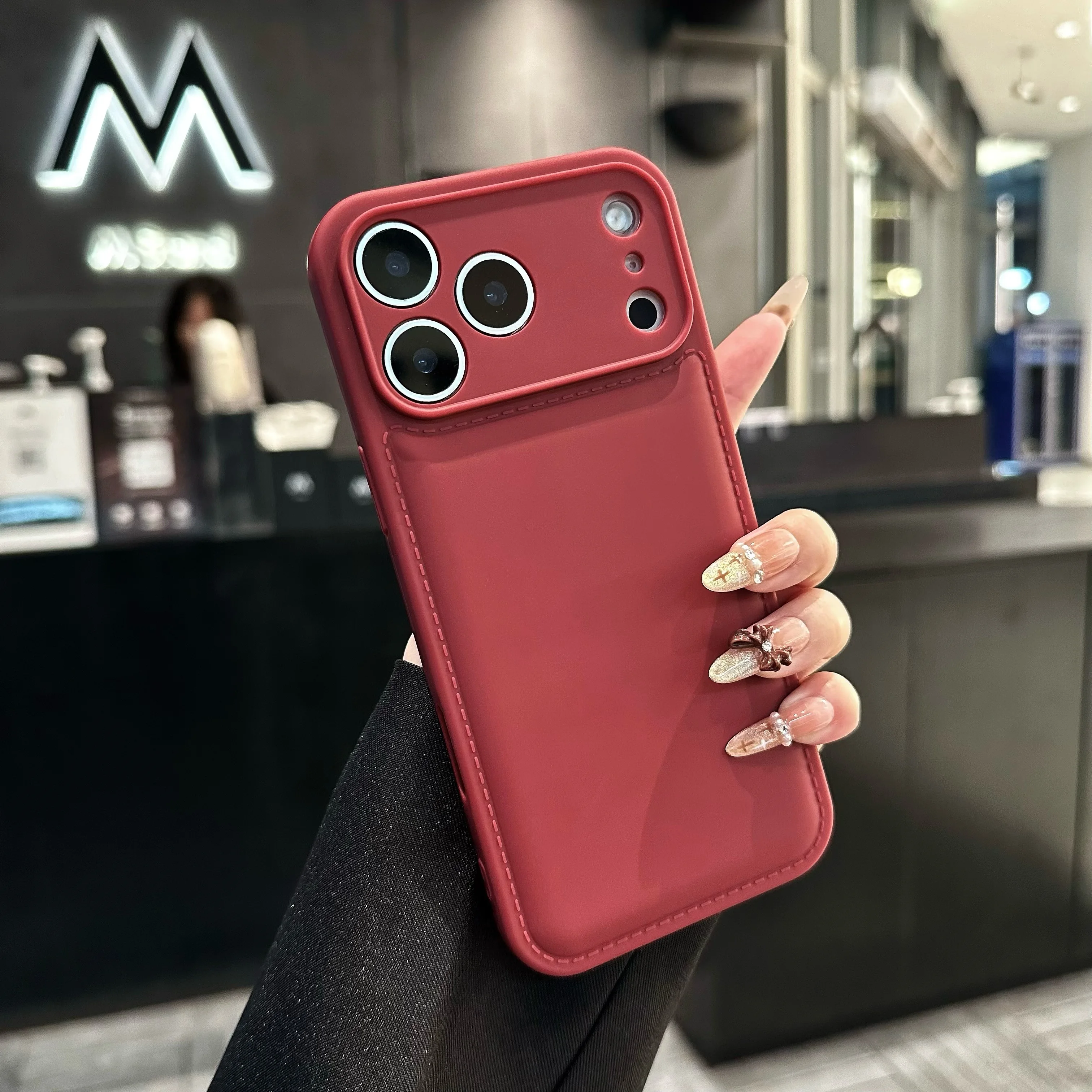 Capa De Silicone Resistente E Flexível (para Iphone 13 Vermelho) Para Celular À Prova De Choque Com Proteção De Borda.