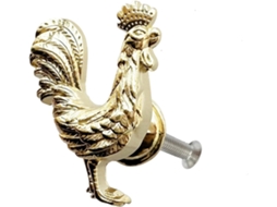Puxadores De Gaveta Em Formato Galo Estilo Fazenda, Em Liga De Zinco Dourado, Para Móveis De Cozinha, Banheiro, Cômoda E