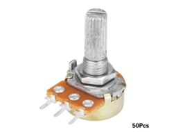 50pcs Potenciômetro Rotativo Linear Wh148 B100k Resistor Variável Ajustável 20mm
